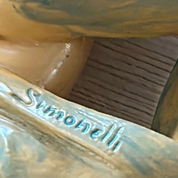 Vintage Simonelli Florentine angel cherub figurine wall piece sculpture art - Picture 5 of 5